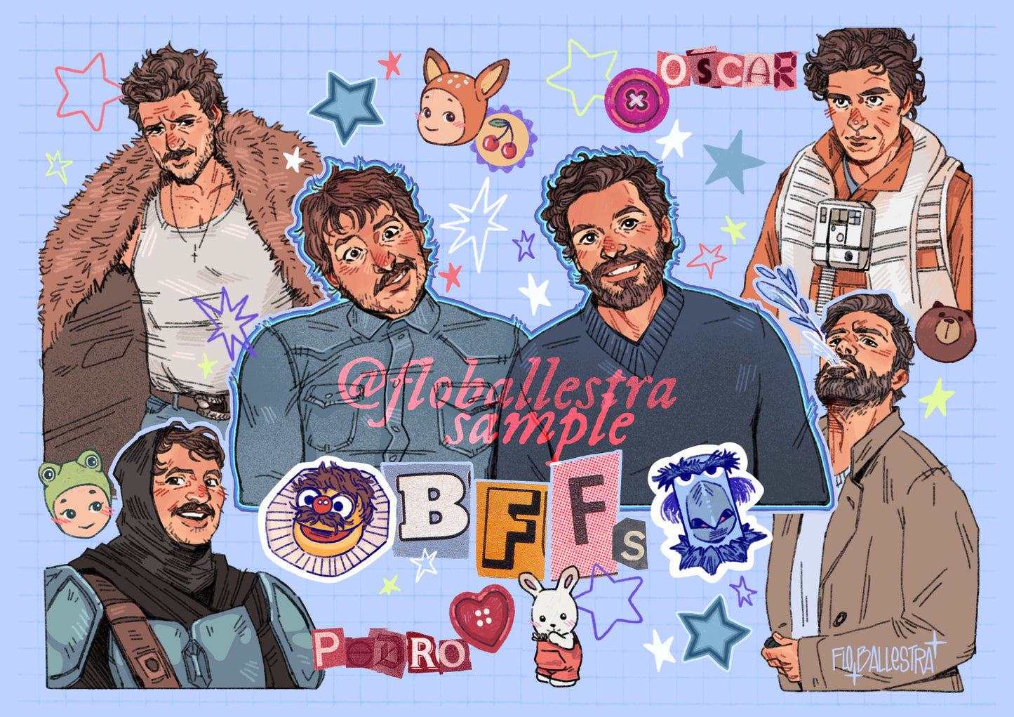 Besties Pedro & Oscar - Art Print
