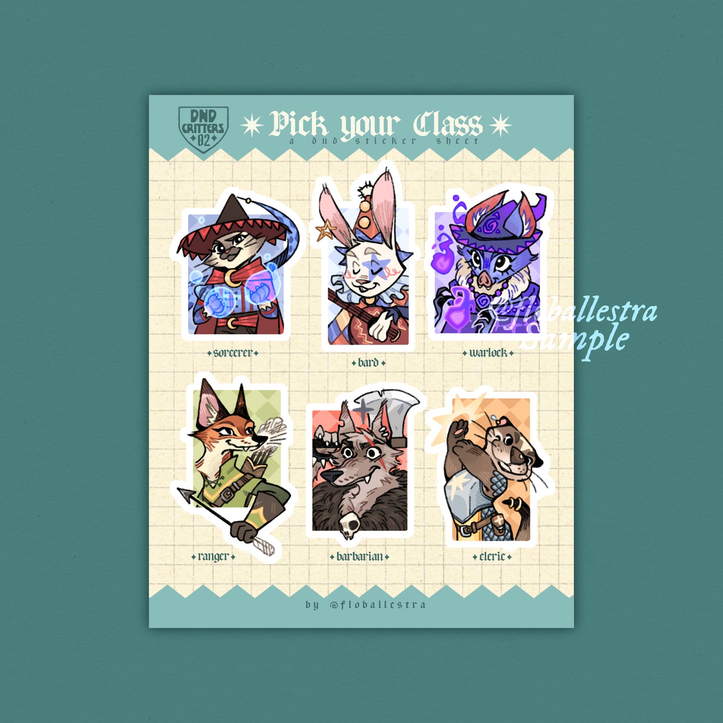 Pick your DND Class ✦ Sticker Sheet