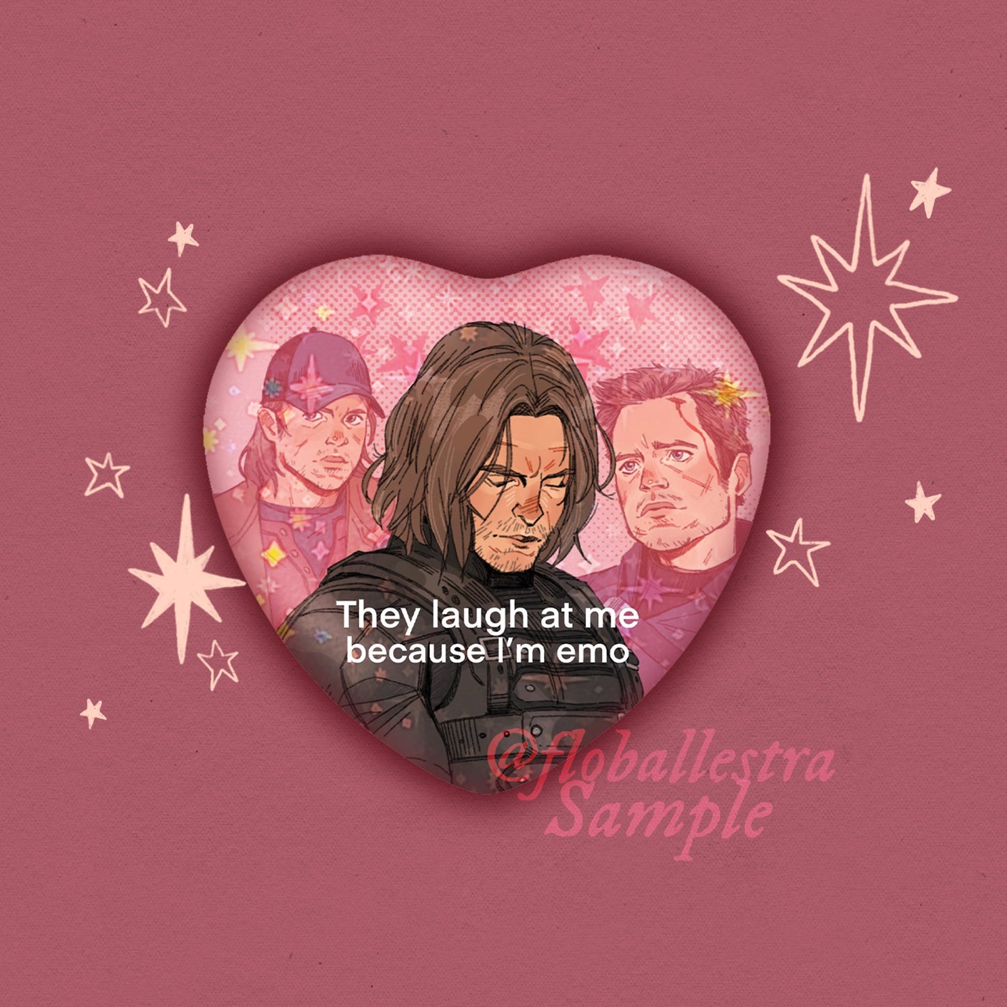Emo Bucky ✦ Sparkly Badge