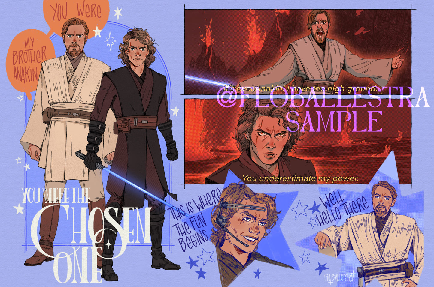 Brothers // Anakin & ObiWan - Art Print