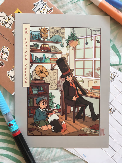 Professor Layton's Office - Art Print