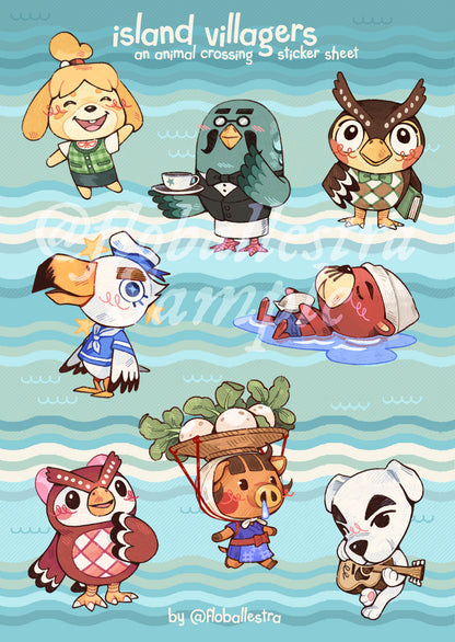 Island Villagers // Animal Crossing - Sticker Sheet