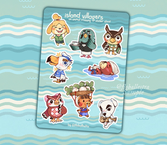 Island Villagers // Animal Crossing - Sticker Sheet