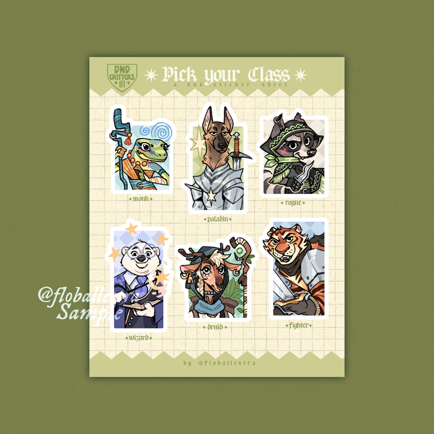 Pick your DND Class ✦ Sticker Sheet