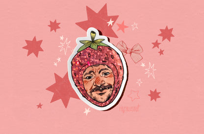 Strawberry Pedro ✦ Sparkly Sticker