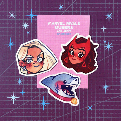 Marvel Rivals Queens (&Jeff!) - Sticker Pack