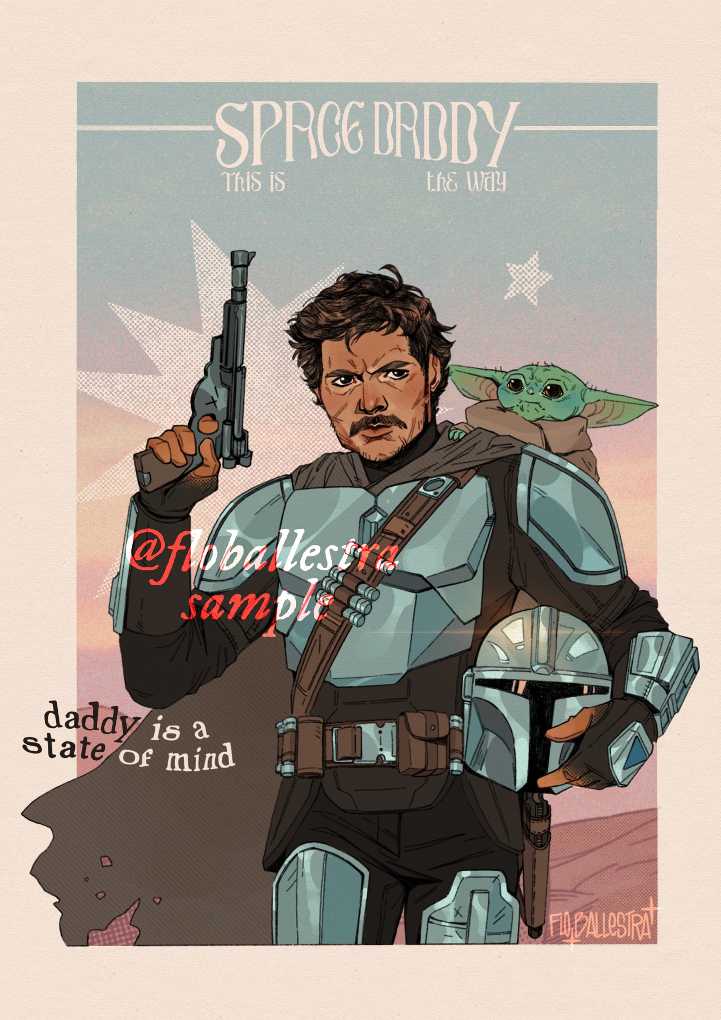 Space Daddy - Art Print
