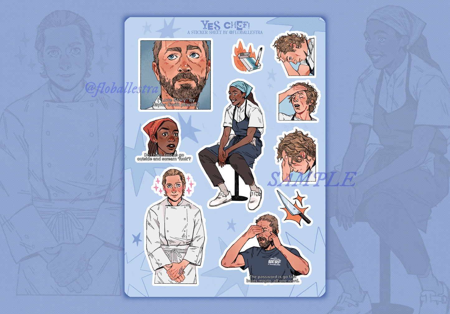 YES CHEF! The Bear - Sticker Sheet