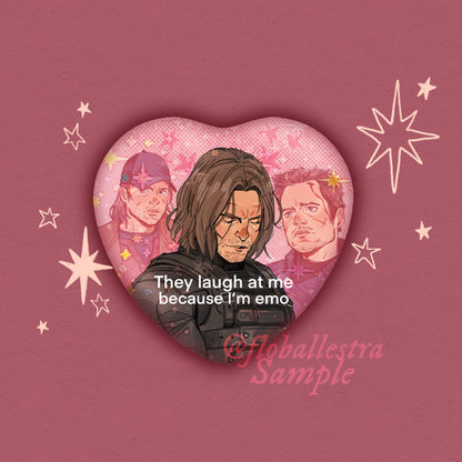 Emo Bucky ✦ Sparkly Badge