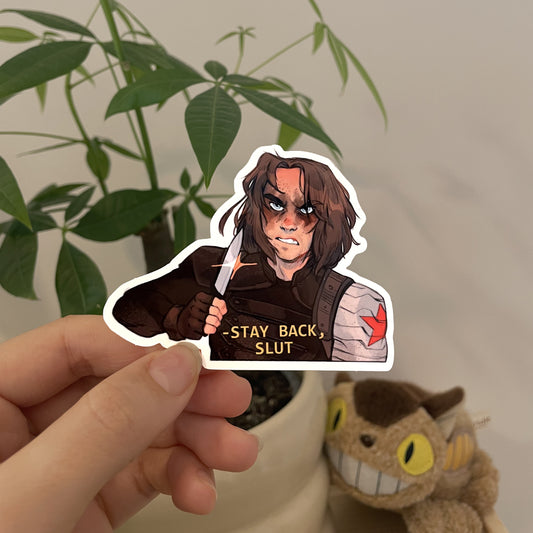 Stay back! ✦ Bucky Sticker