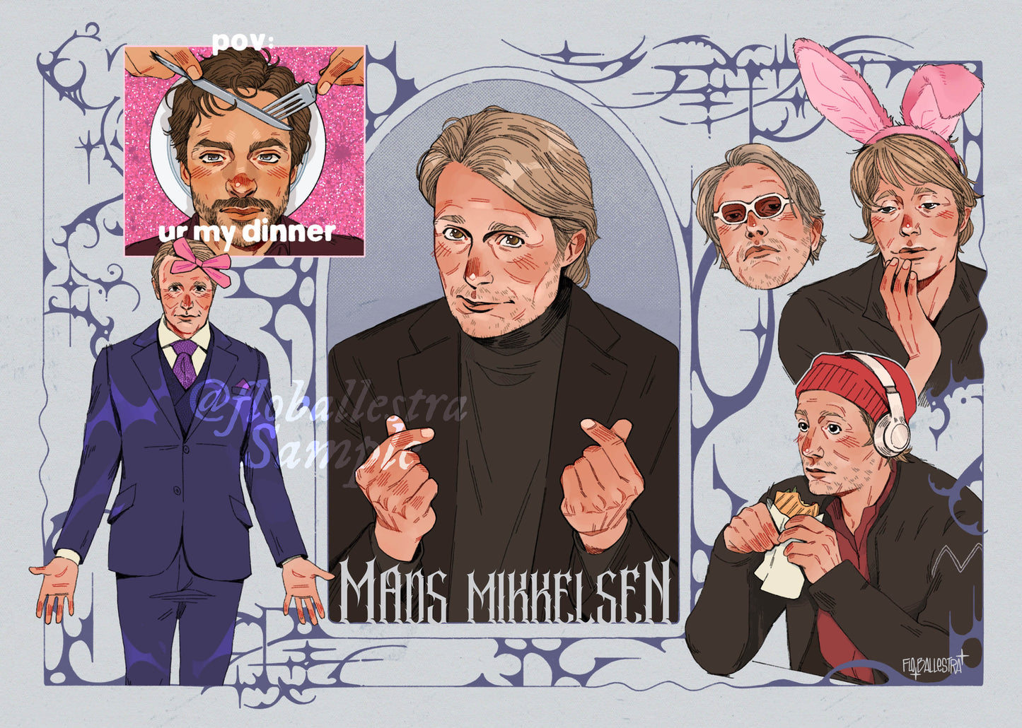 Mads Mikkelsen // CRUSH! Art Print