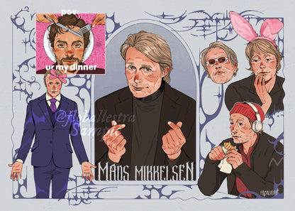 Mads Mikkelsen // CRUSH! Art Print