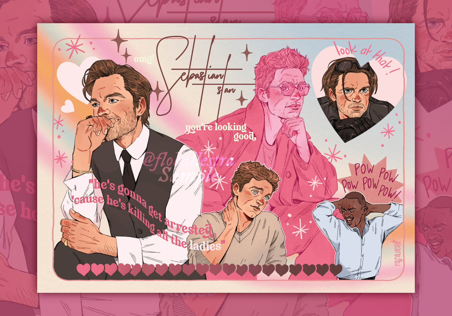 Sebastian Stan // CRUSH! Art Print